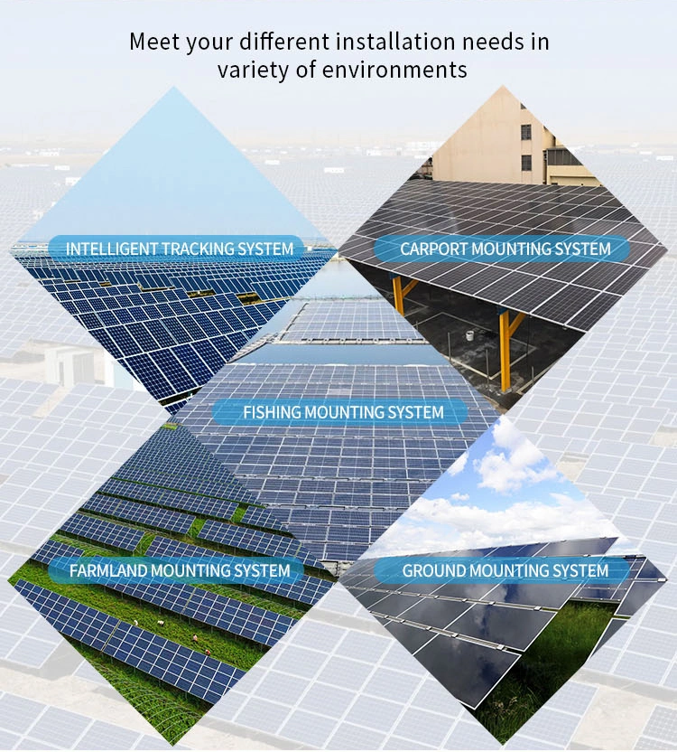 Ground Solar Panel Bracket Steel Structure Favorable Price Steel PV Structure Solar Energy Solar Panel Mounting System