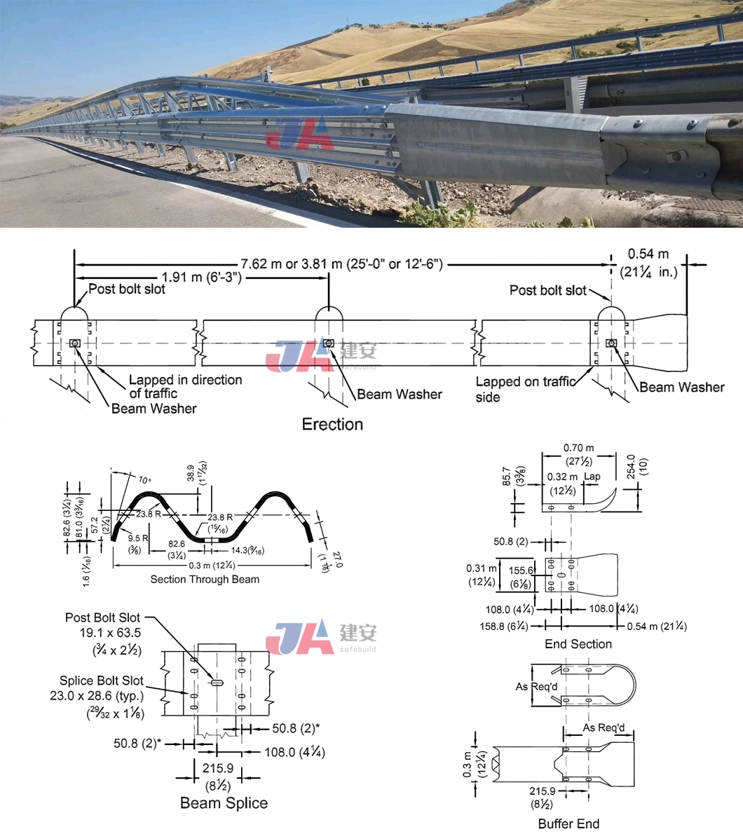 Low Price Road Traffic Safety Q345 Steel Barrier for Sale