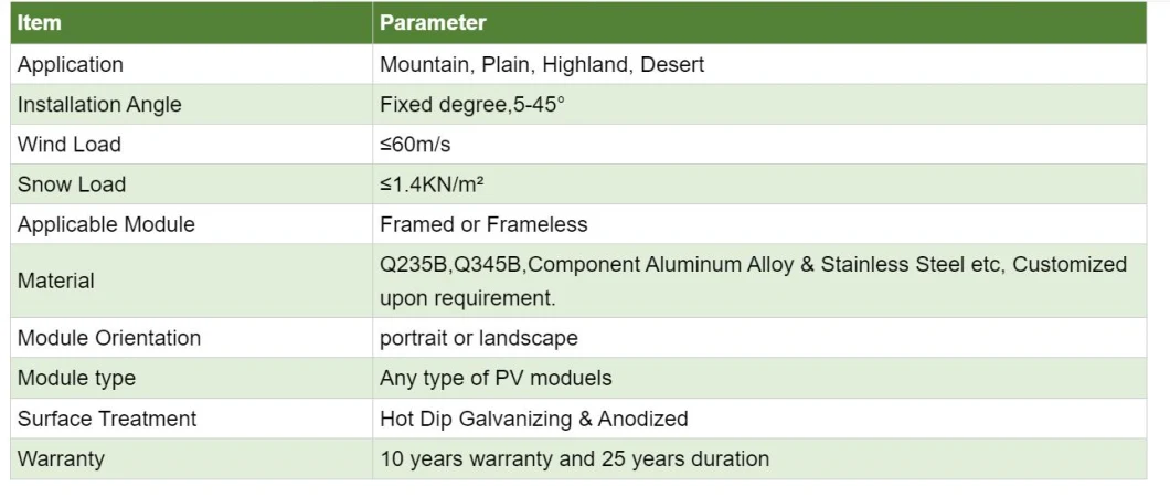 Solar Plant Module Ground Mounting Screw Mounting PV Solar Panel Brackets