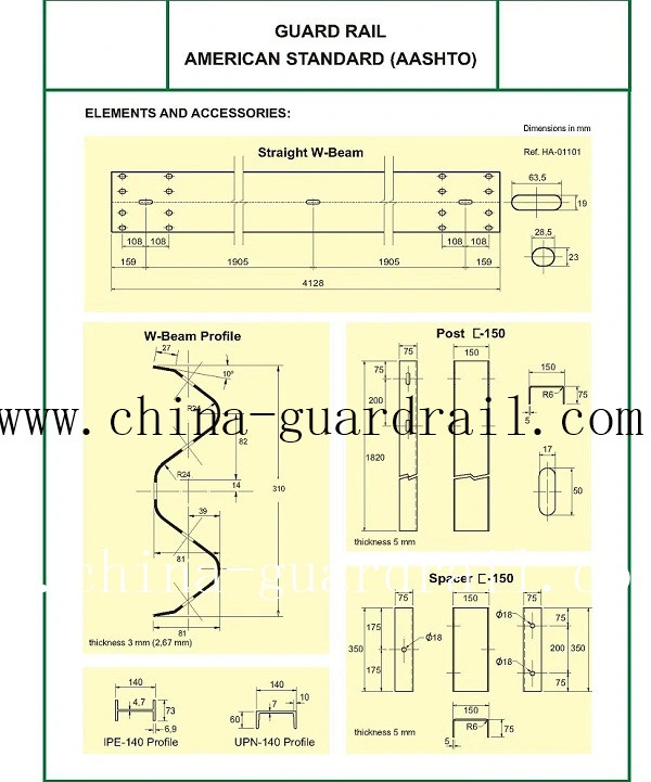 Road and Traffic Safety Autovaern Steel Barrier From Chinese Manufacturer