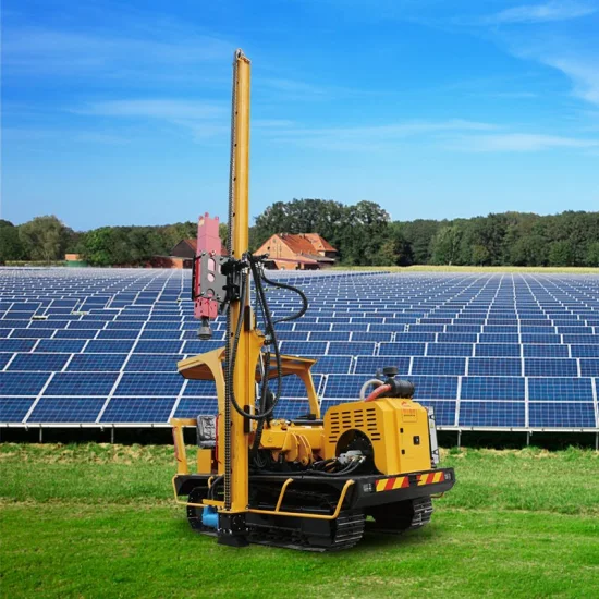 Machine de battage de pieux Centrale photovoltaïque Forage au sol Usine de panneaux solaires Pilonnage de pieux Batteur de pieux vibrant