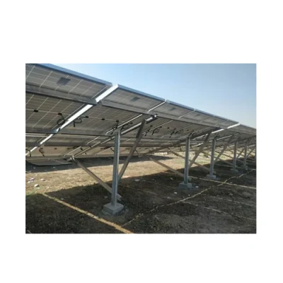 Support de montage de panneau solaire Structure solaire de montage au sol avec fondation sur pieux de vis au sol
